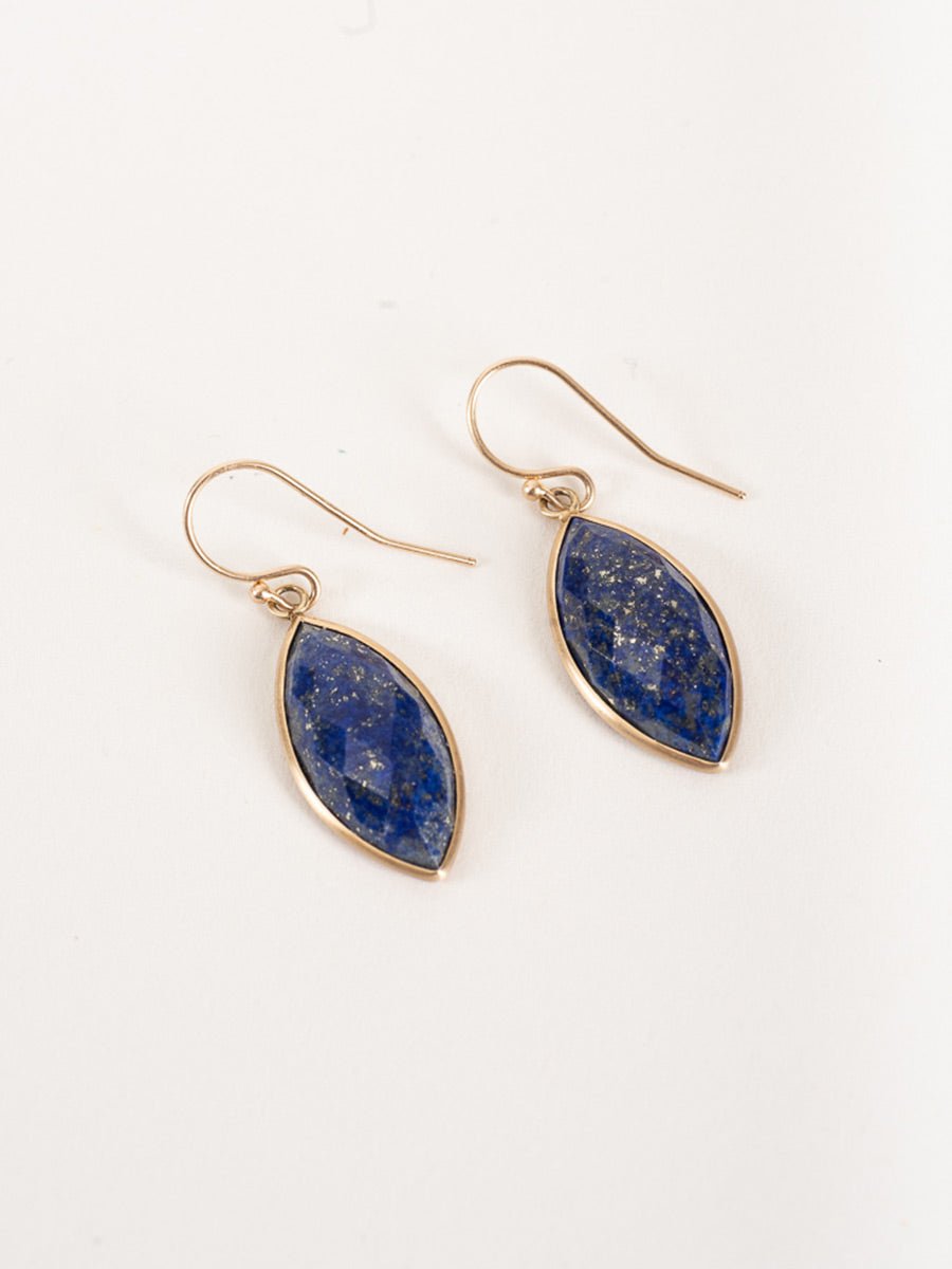Lapis and 14k Gold Stud Earrings - Collyer's Mansion